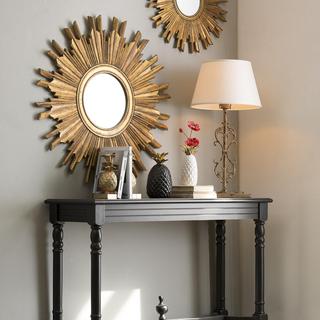 Round Sunburst Wall Mirror