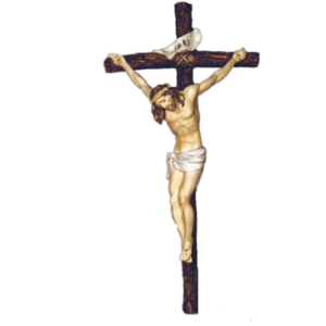 Handpainted Crucifix by Ado Santini - 16" | Catholic Faith Store