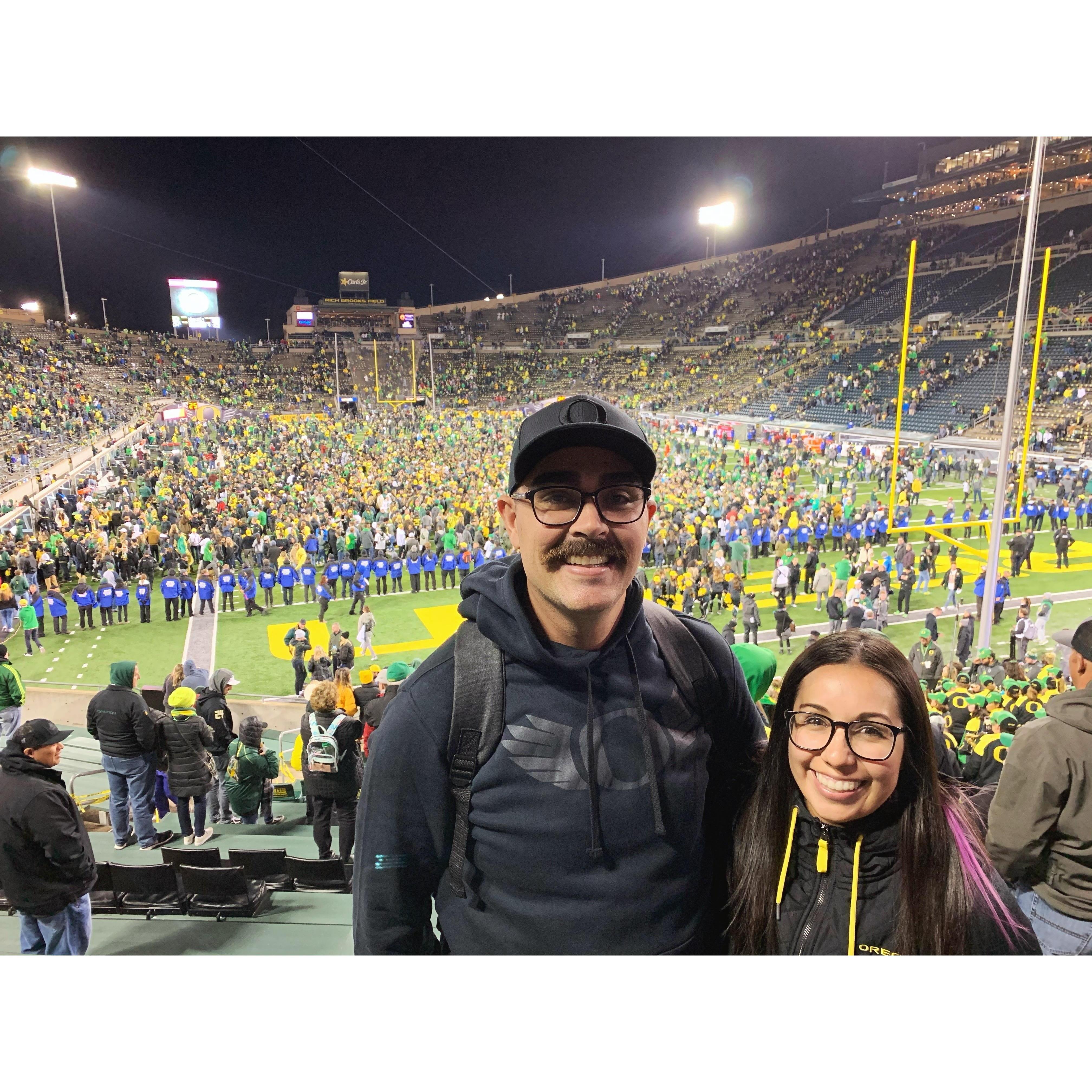We finally made it back around to Oregon together for Kyle's first Oregon football game in October 2019!