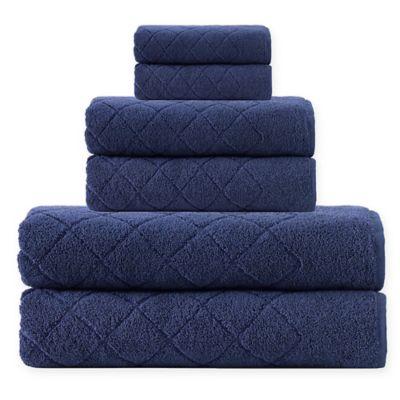 Enchante Home® Gracious 6-Piece Turkish Cotton Towel Set in Navy