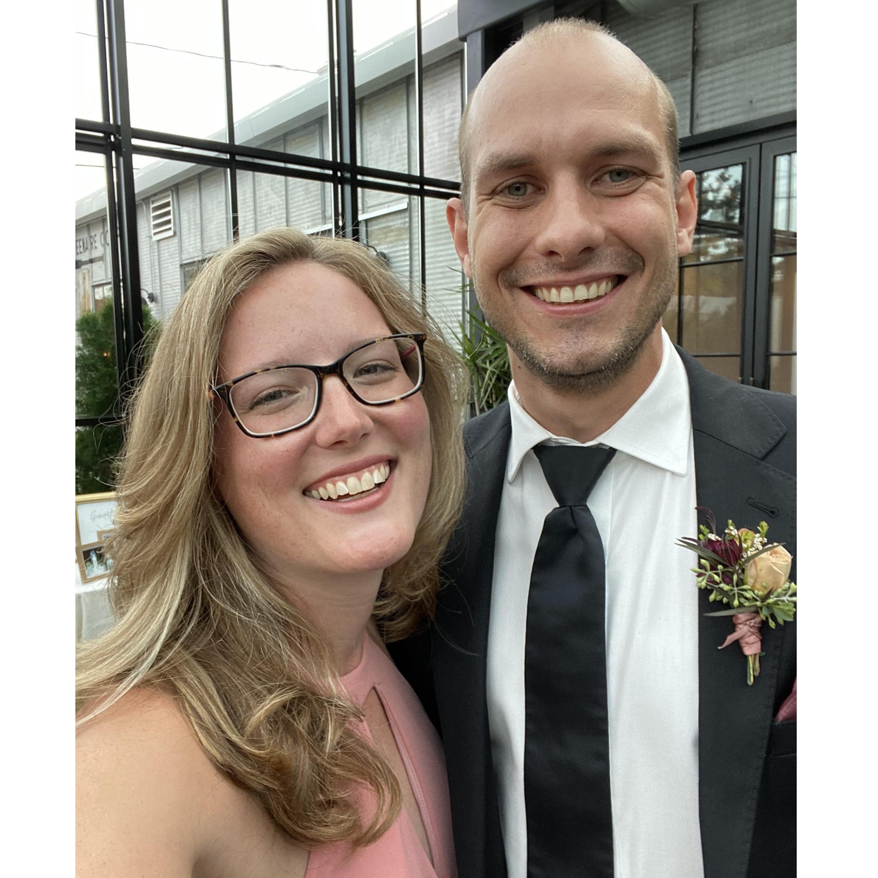 At Luke and Megan's wedding in Madison WI Oct 2021