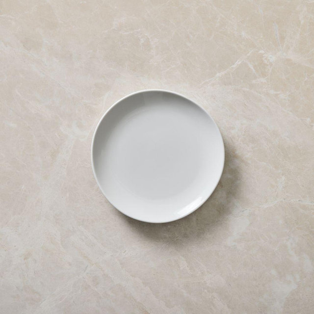 Organic Porcelain Appetizer Plate, White, Individual