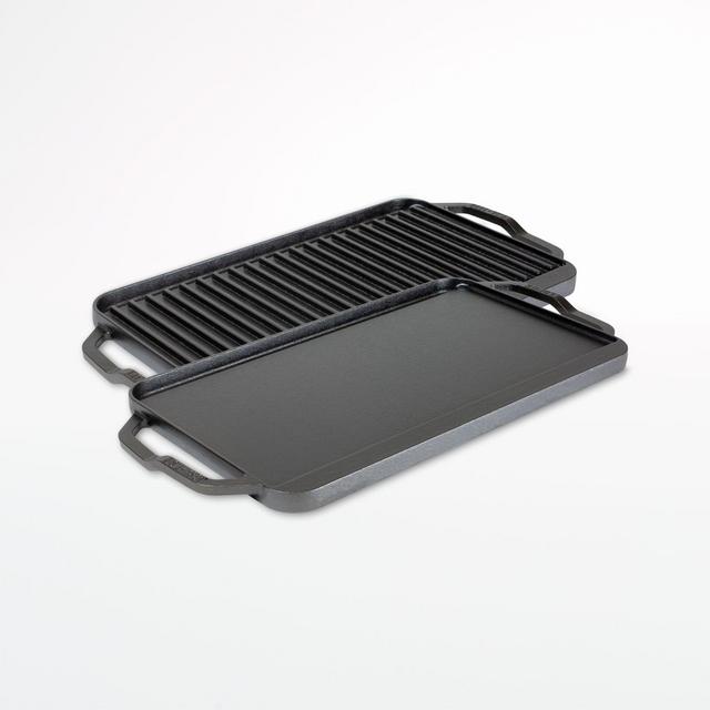 Lodge ® Chef Collection Seasoned Cast Iron Double Burner Reversible Grill/Griddle