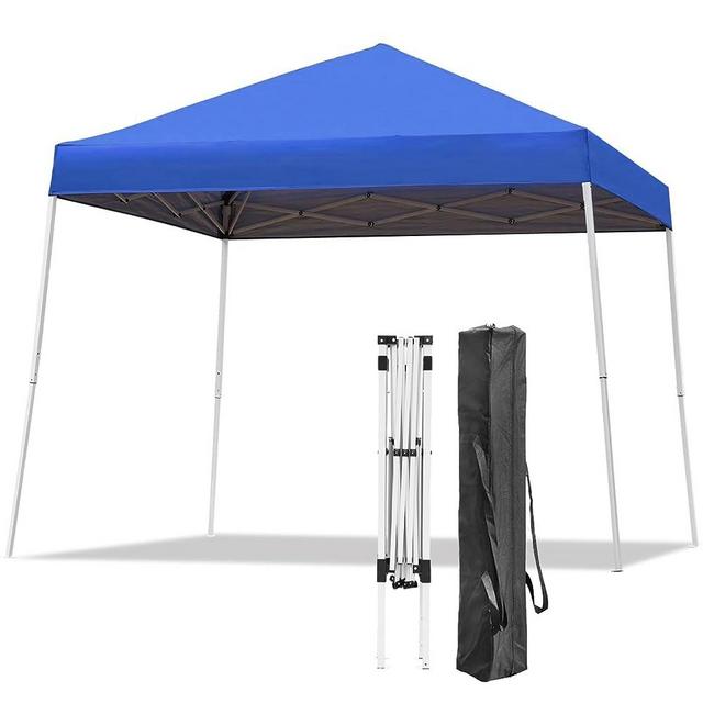 Oneofics Canopy Tent, 10X10 FT Pop Up Canopy Outdoor Instant Tent Slant Legs with Carrying Bag, Portable Gazebo Shelter for Patio Deck Garden and Beach - 8X8 FT Canopy Cover