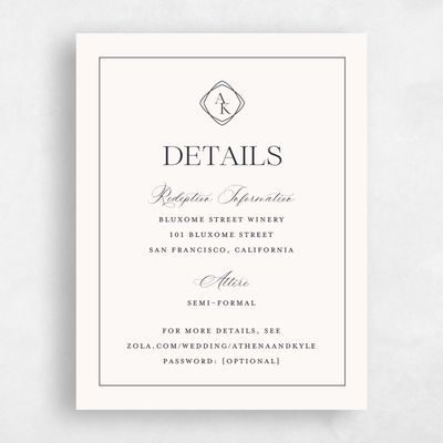 Beige Bordered Wedding Enclosure - Ragusa
