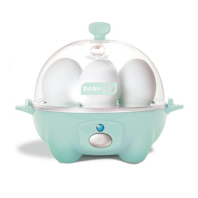 Dash Rapid Egg Cooker: 6 Egg Capacity Electric Egg Cooker for Hard Boiled Eggs, Poached Eggs, Scrambled Eggs, or Omelets with Auto Shut Off Feature - Aqua