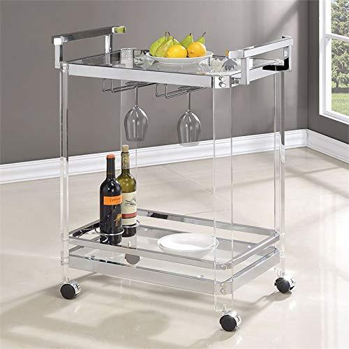 BOWERY HILL Bar Cart in Chrome