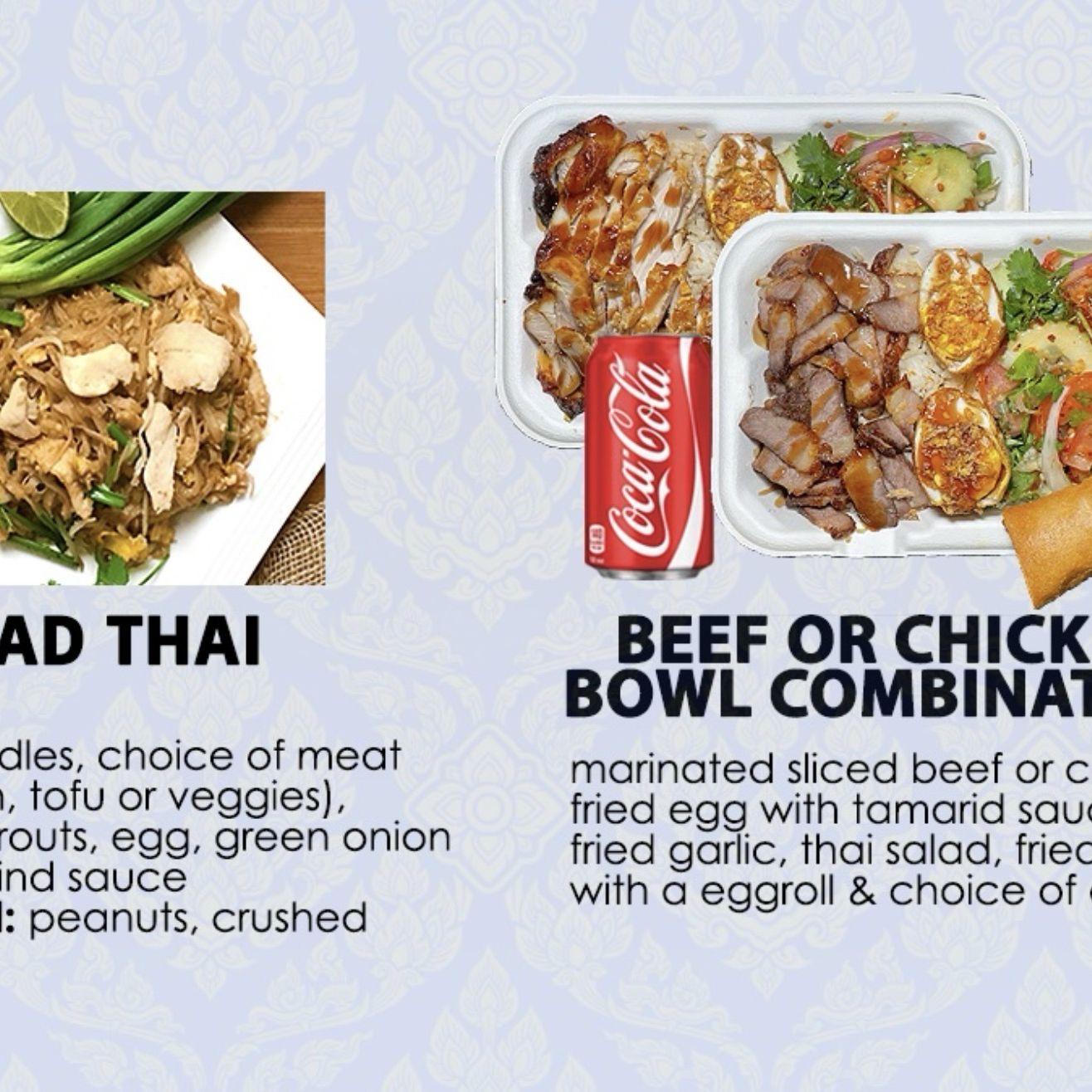 Thai Thai Street Food Menu Options