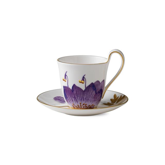 High Handle Cup and Saucer - Pansy 27 cl