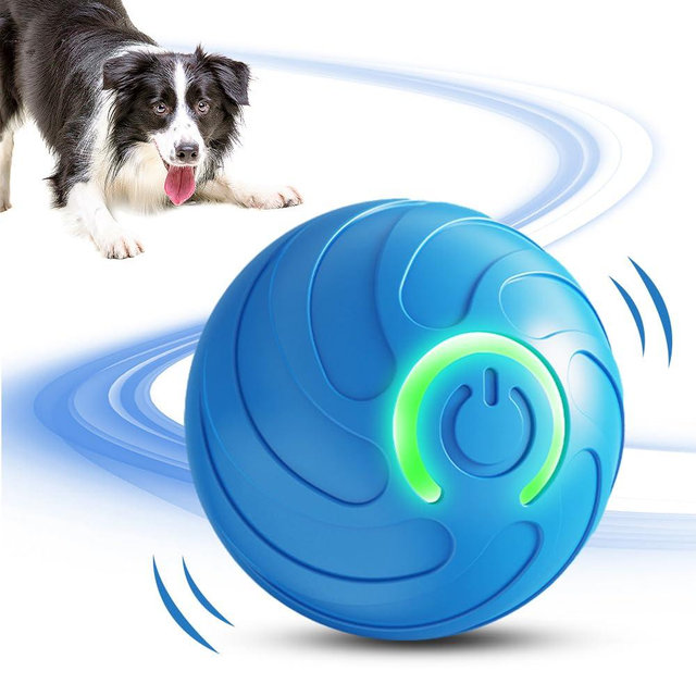 KEAOZA Upgraded Interactive Dog Ball, 2025 New Activated Automatic Rolling Balls for Dogs, Self Moving Vibrating Smart Jumping Bouncing and Rotating Pets Toy to Keep Them Busy (New -Blue)