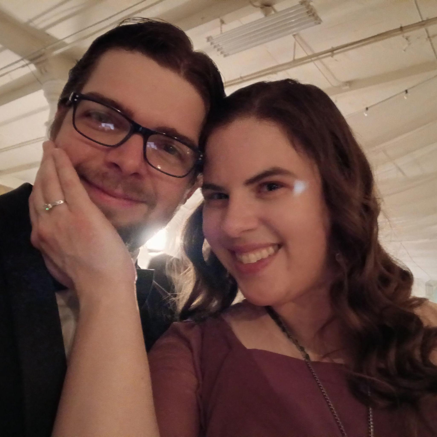 Dancing as an engaged couple!