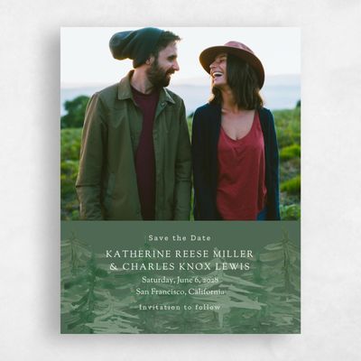 Green Wedding Save the Date - Camden Fade