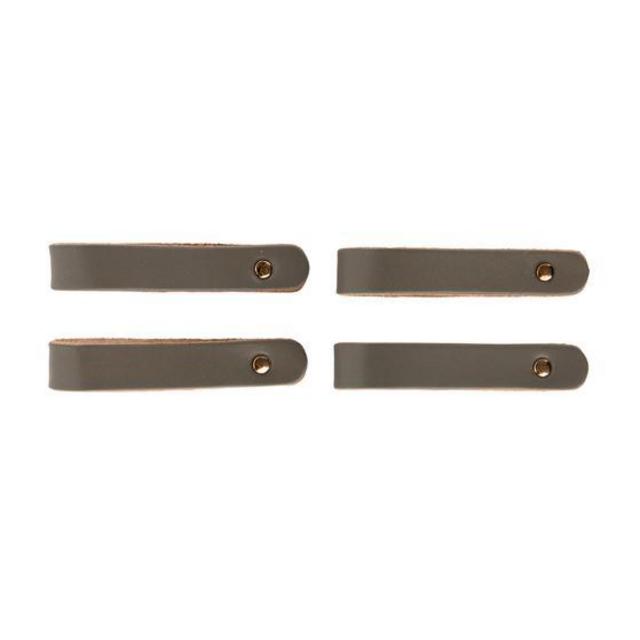 Leather & Brass Napkin Rings (Set of 4)