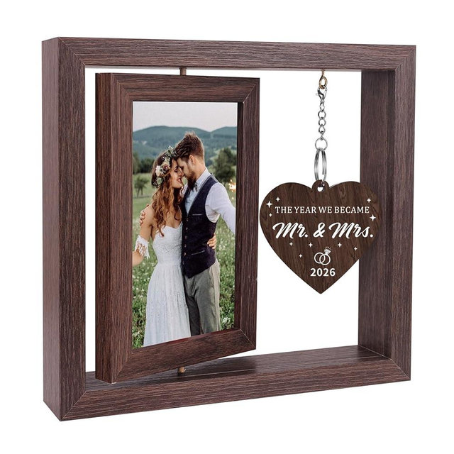 Boiveco Wedding Gifts for Couples 2026, Mr and Mrs Gift Picture Frame 4x6, Wedding Ideas for Newlyweds Engagement Gifts for Couples Just Married Newly Engaged Bridal Shower Gift for Bride