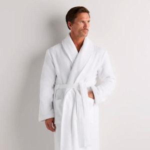 Quince | His Plush Turkish Cotton Terry Robe - White, L