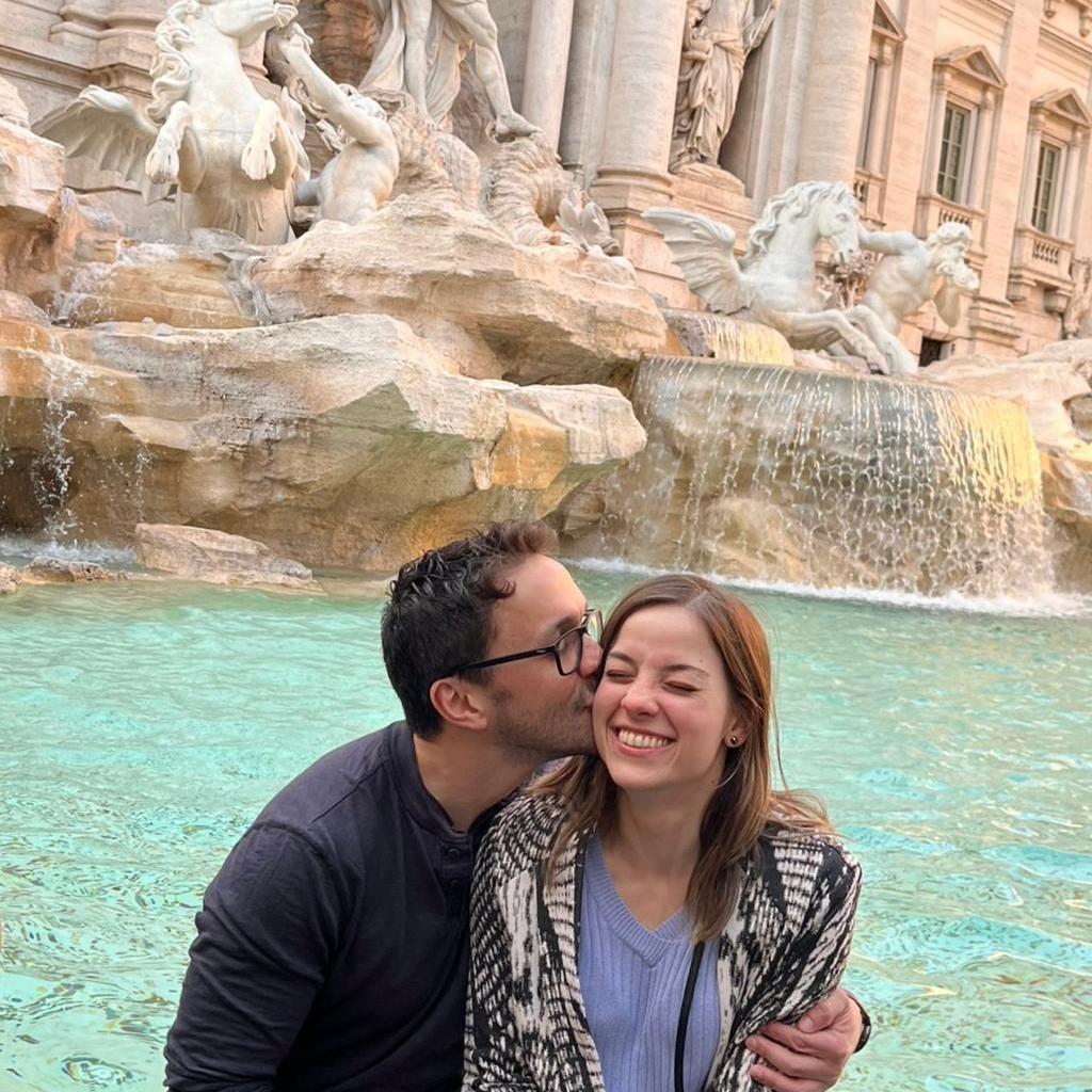 Spontaneous pic at Fontana di Trevi in Italy - one of our longest-loved phone wallpapers!