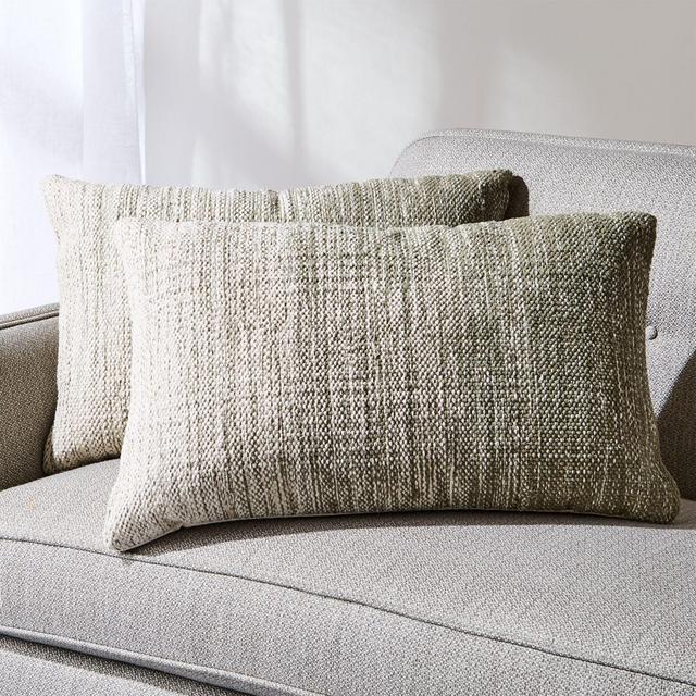 Enzo Juniper Green Ombre Pillows 24"x16", Set of 2