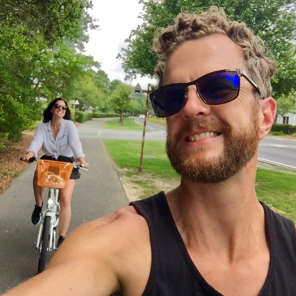 Enjoying the ride, Tybee Island.
