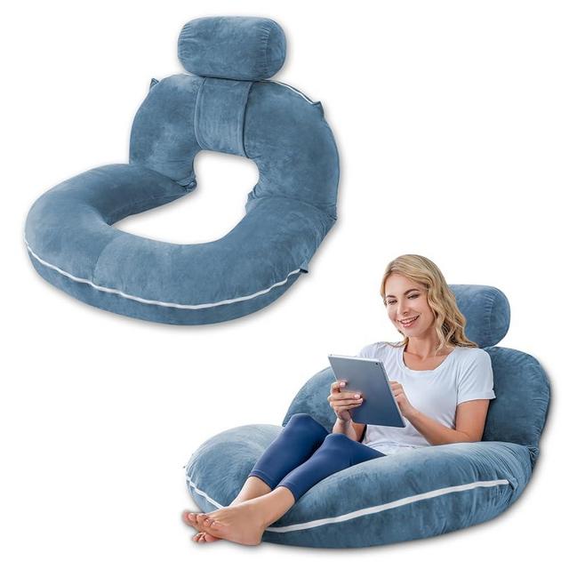 INSEN Reading Pillow, Back Pillow for Sitting in Bed for Reading, Nurse & Relax, Reading Pillow for Adults, Moms & Kids, Sit Up Pillow for Bed