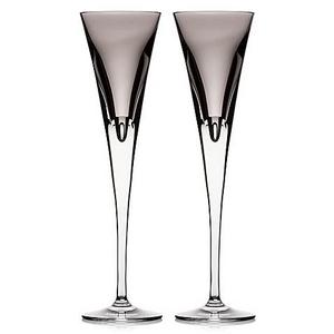 Waterford® W Collection Champagne Flutes in Shale (Set of 2)