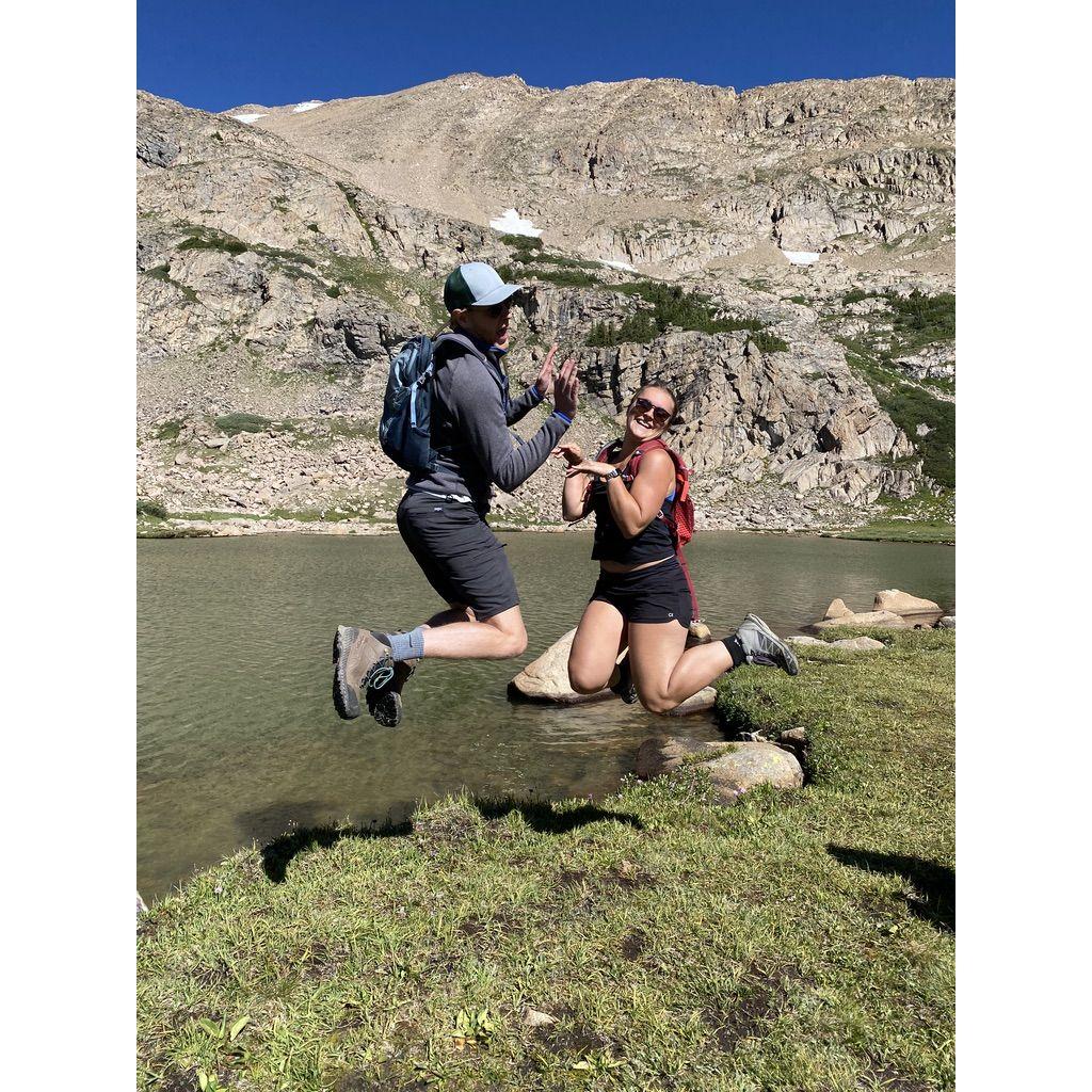 Being silly on a hike