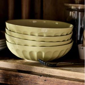The Latte Stoneware Pasta Bowls, Set of 4: Amelie Edition