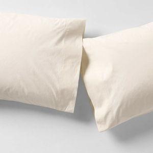 Favorite Washed Organic Cotton Mist Blue King Pillowcases, Set of 2 + Reviews | Crate & Barrel
