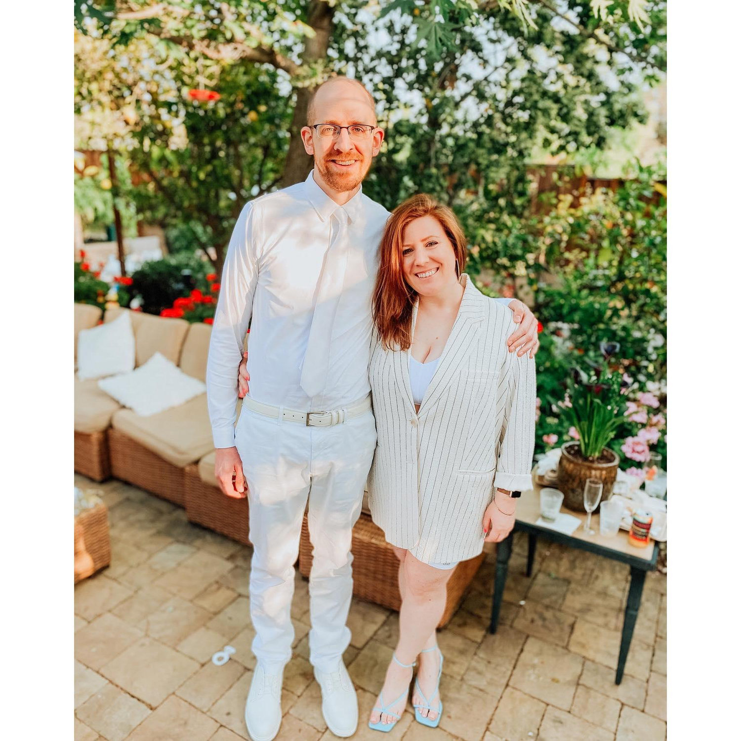 White party for a friend's engagement!