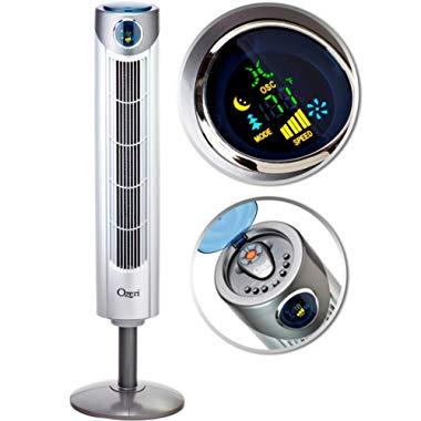 Ozeri Ultra 42” Wind Adjustable Oscillating Noise Reduction Technology Tower Fan