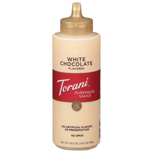 Torani PUREMADE White Chocolate Sauce for Coffee Lattes and Milkshakes - 16.5oz