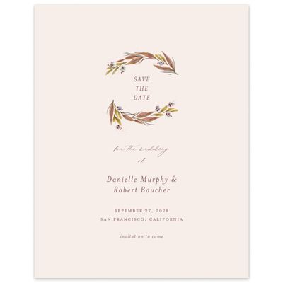 Beige Rustic Wedding Digital Save the Date - Heath Portrait