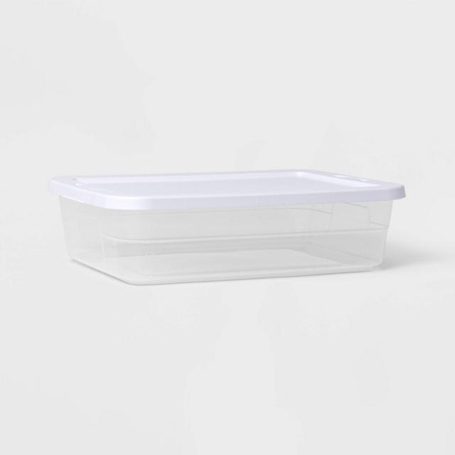 28qt Clear Under Bed Storage Box White - Room Essentials™