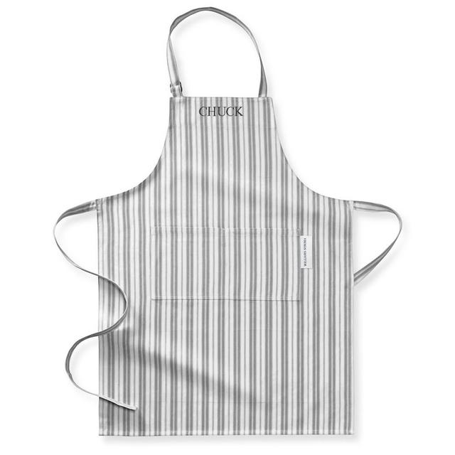 Williams Sonoma Personalized Stripe Apron, Drizzle Grey