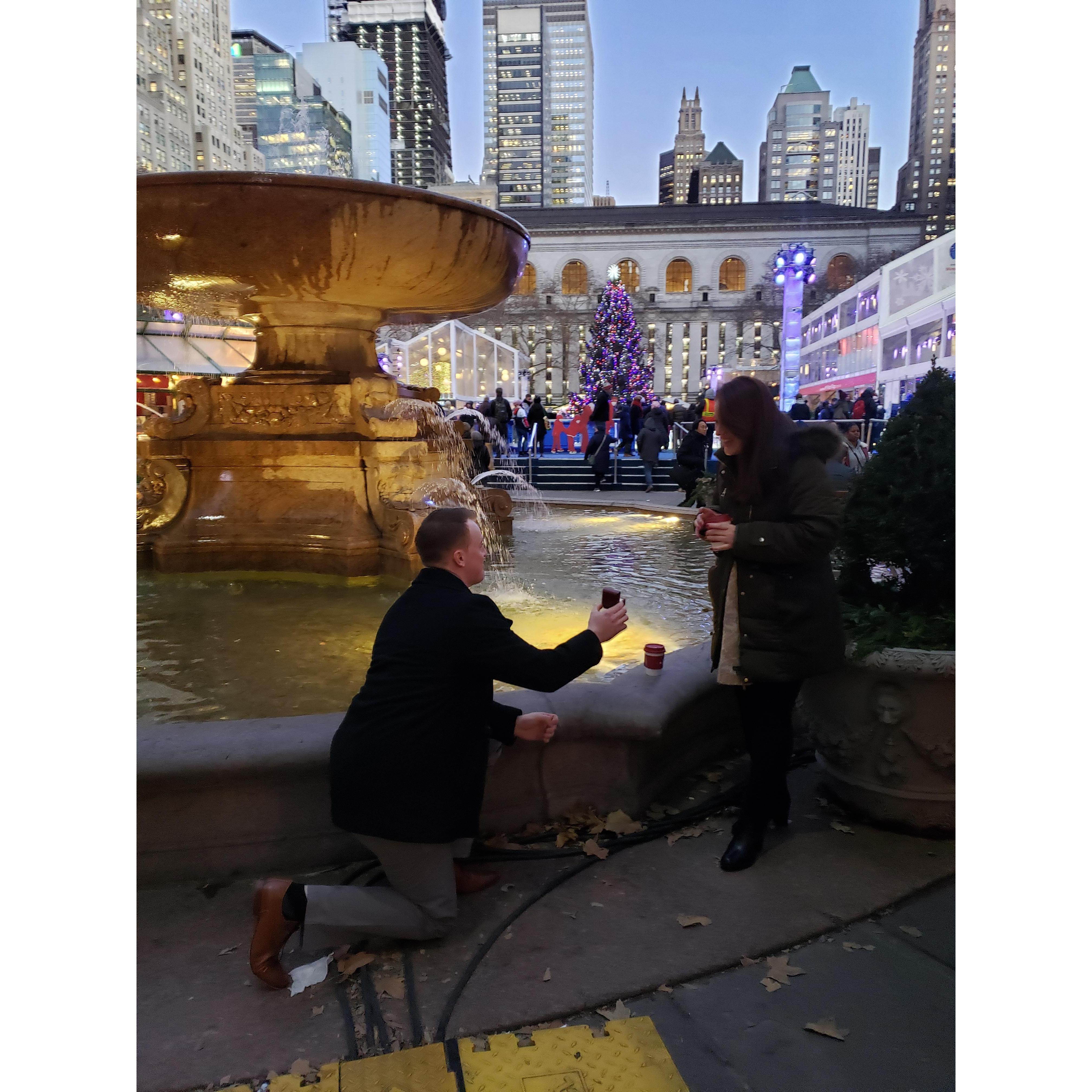 The moment he asked.... and she said "YES"
