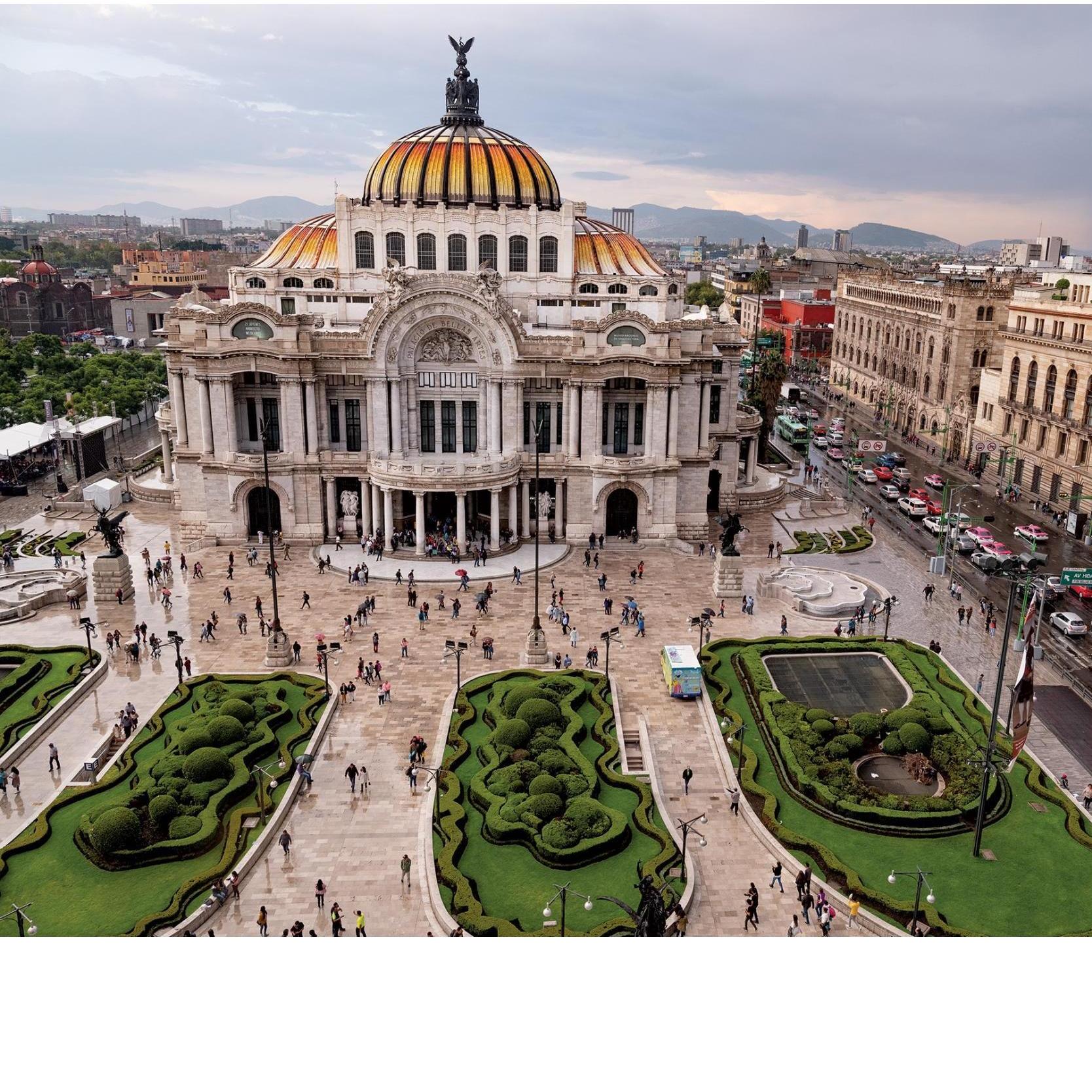 Bellas Artes located near the Zocalo neighborhood of Mexico City.
