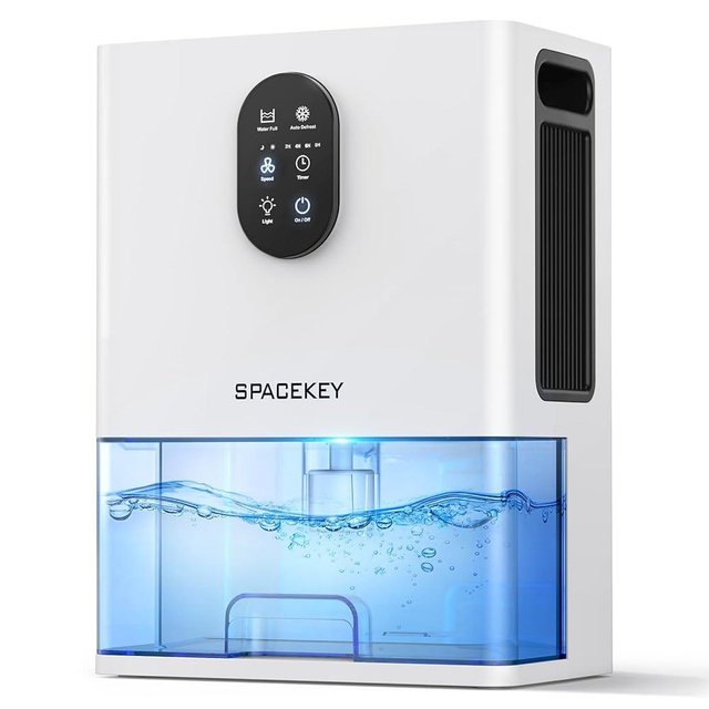 Dehumidifier, 106 OZ Water Tank Dehumidifiers for Home with Timer, 1000sq.ft Quiet Dehumidifier for Basement Bathroom Bedroom RV, Auto Shut Off, Timer, Sleep Mode, Washable Filter, 7 Color Light