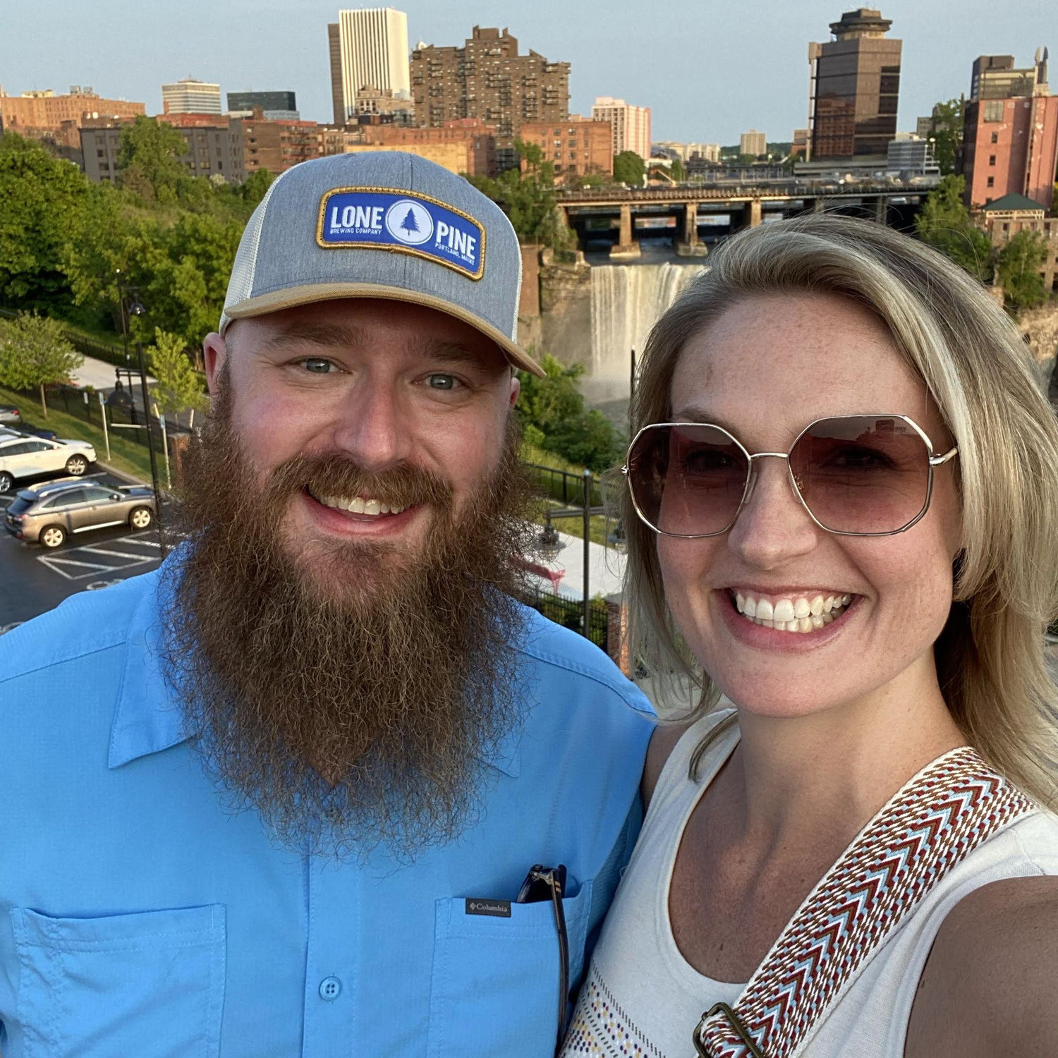 Our first date had us at the Genesee Brewhouse at sunset.