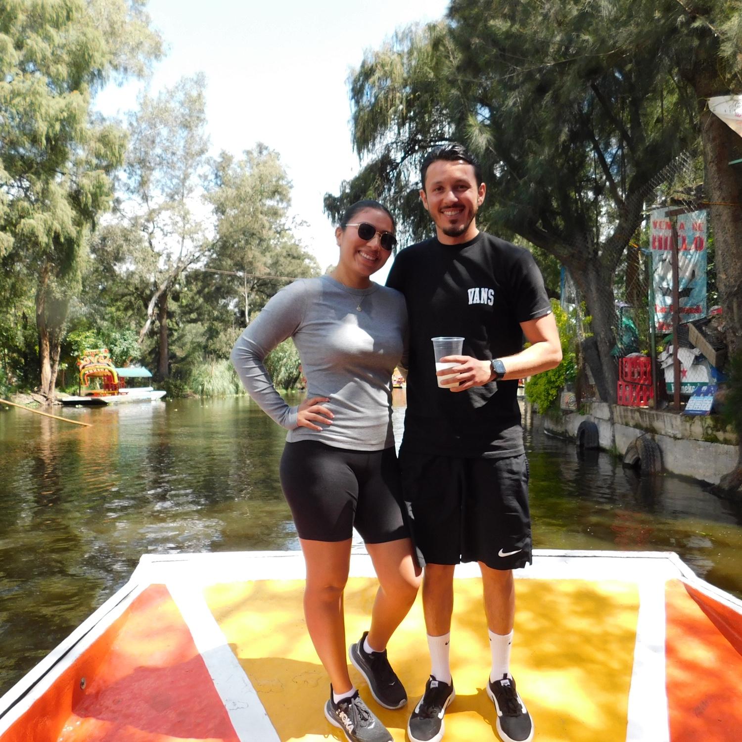 Oscar's first time in Xochimilco. So much fun!