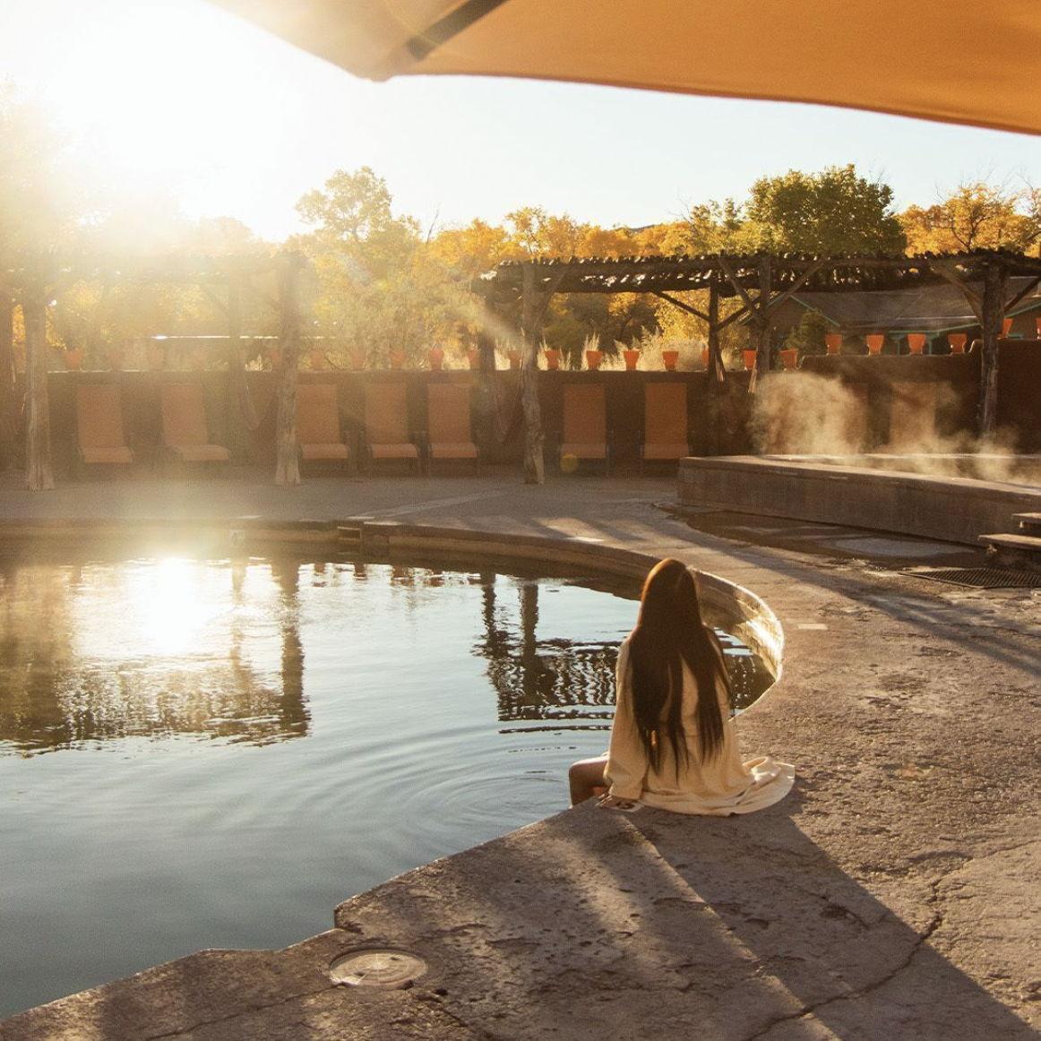 We are spending our Sunday after the wedding at Ojo Caliente Hot Springs Resort with family and friends.