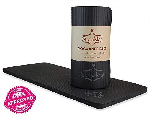 SukhaMat Yoga Knee Pad Cushion – America's Best Exercise Knee Pad - Eliminate Pain During Yoga or Exercise - Extra Padding & Support for Knees, Wrists, Elbows - Complements Your Yoga Mat
