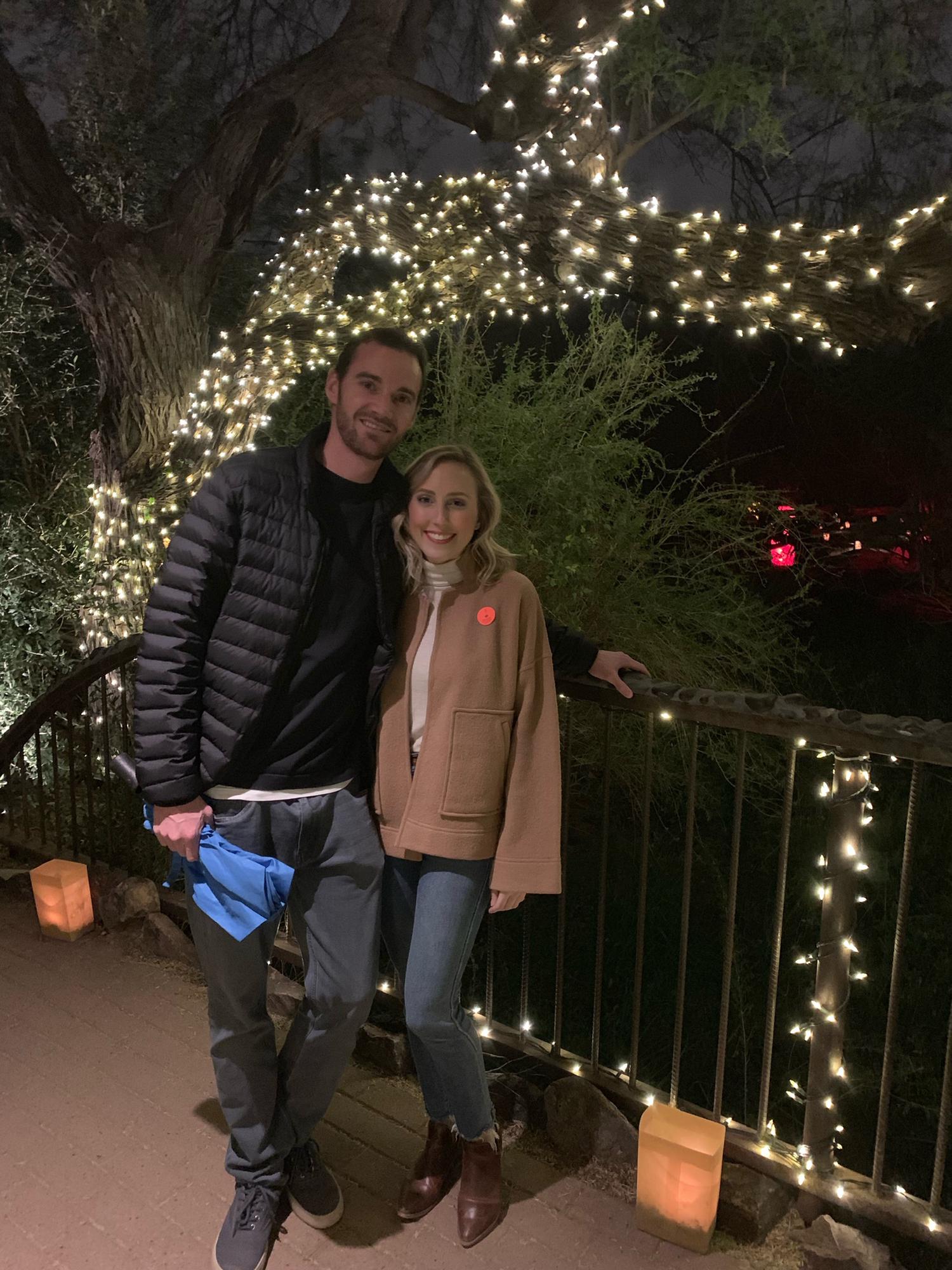 One of the early dates - Las Luminarias at Botanical Gardens.