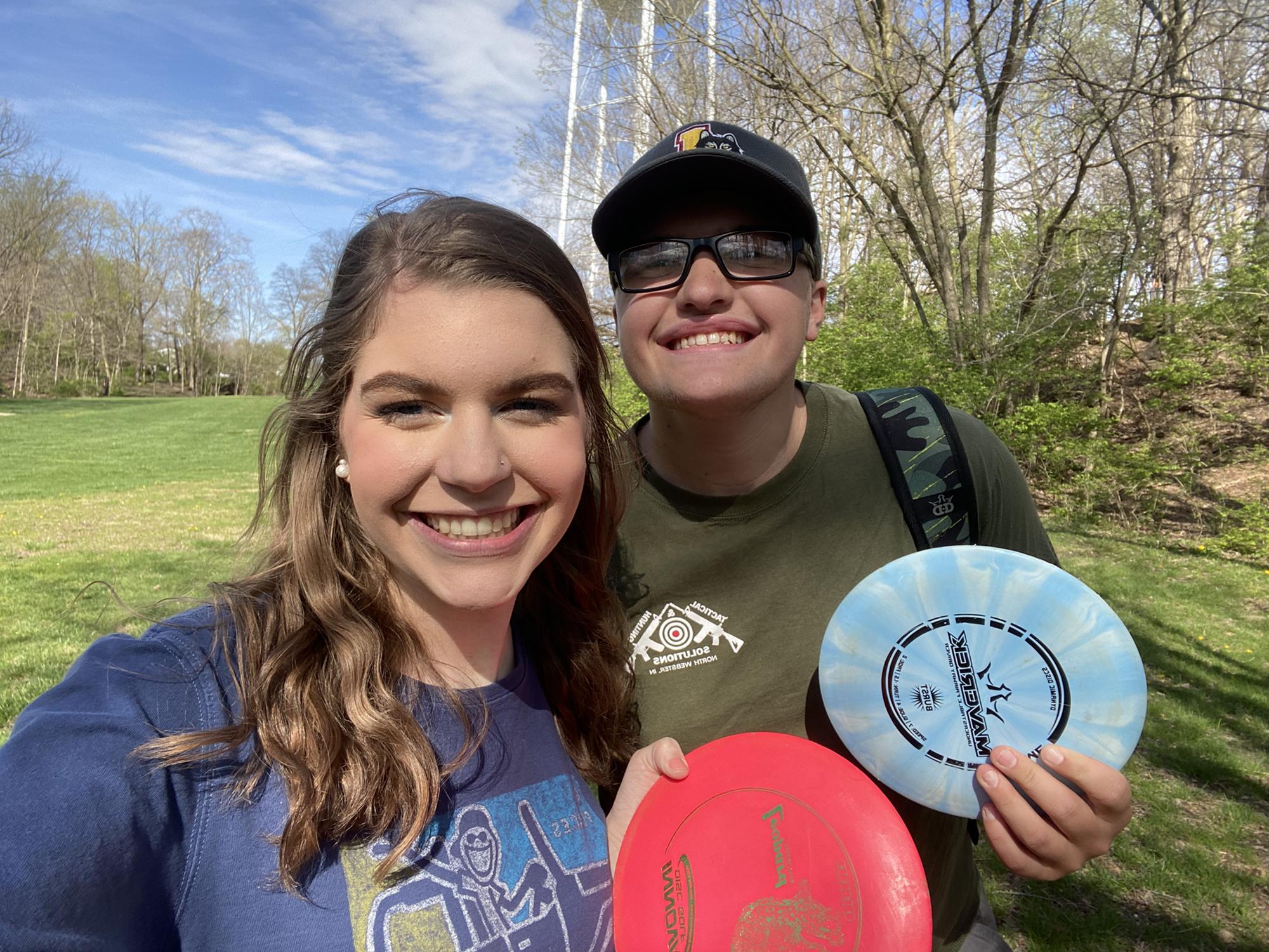Us doing something that Josh loves: Disc Golf! April 13, 2021