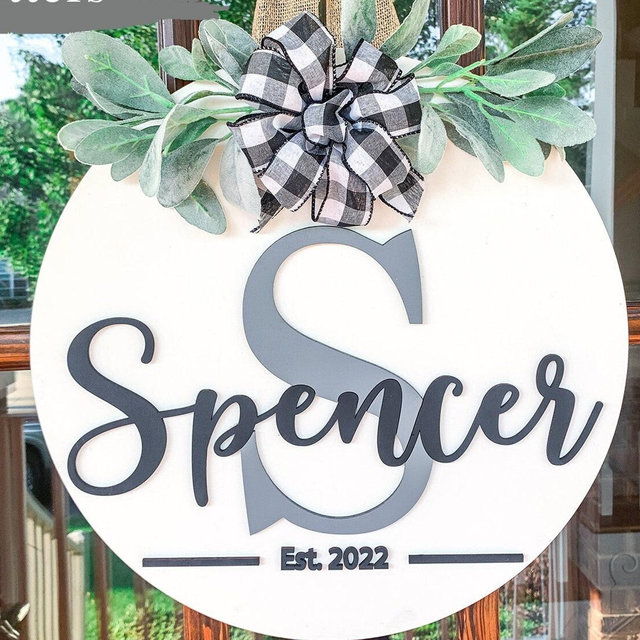 Farmhouse Style Door Hanger | Wooden Last...
