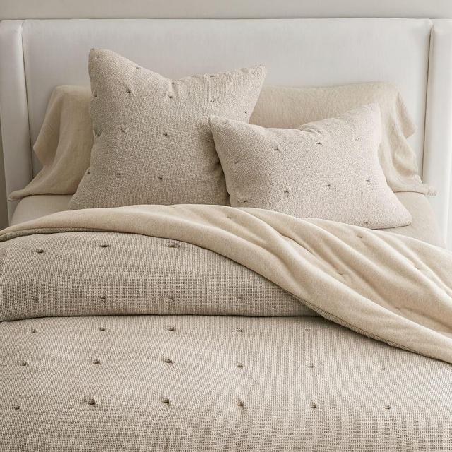 Oatmeal Cozy Thermal Knit Comforter, Full/Queen