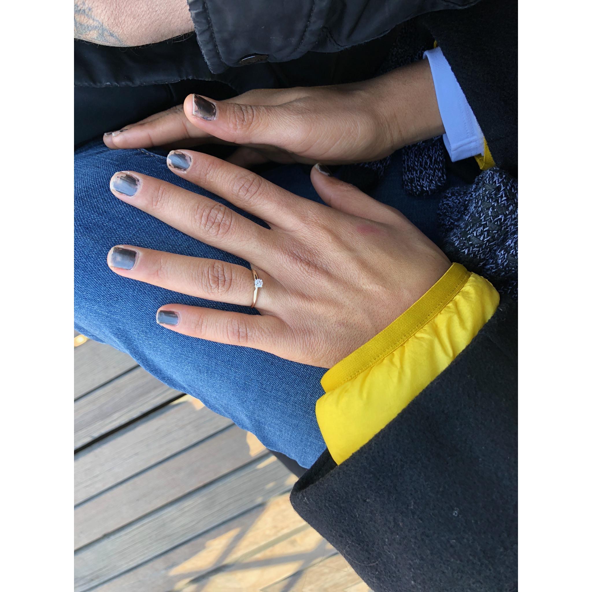 The only photo we got. 
LOOK AT THOSE NAILS!!