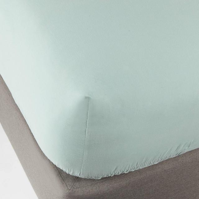 Queen 300 Thread Count Ultra Soft Fitted Sheet Set Aqua - Threshold™