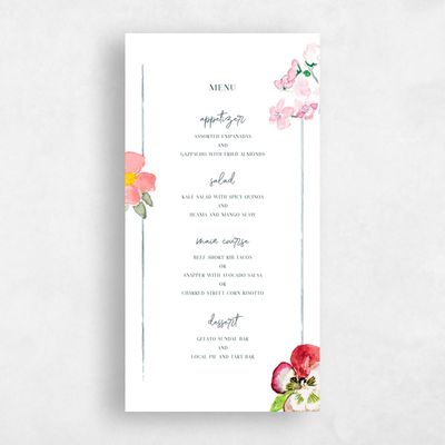 Red Wedding Menu - Castellina