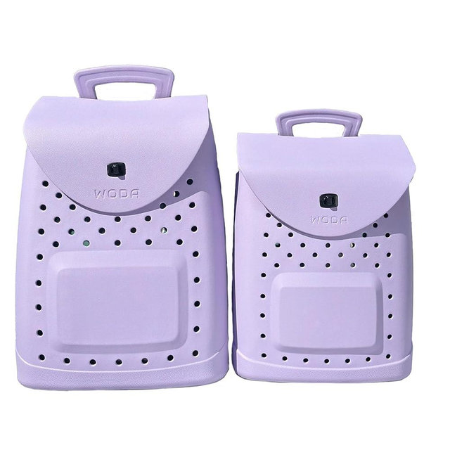 Woda Bag The Ultimate EVA Backpack | Washable, Lightweight and Durable | Zipper Pocket Dry Bag, For Beach, Pool, & Boat (Lavender Haze, Mini Woda Bag)