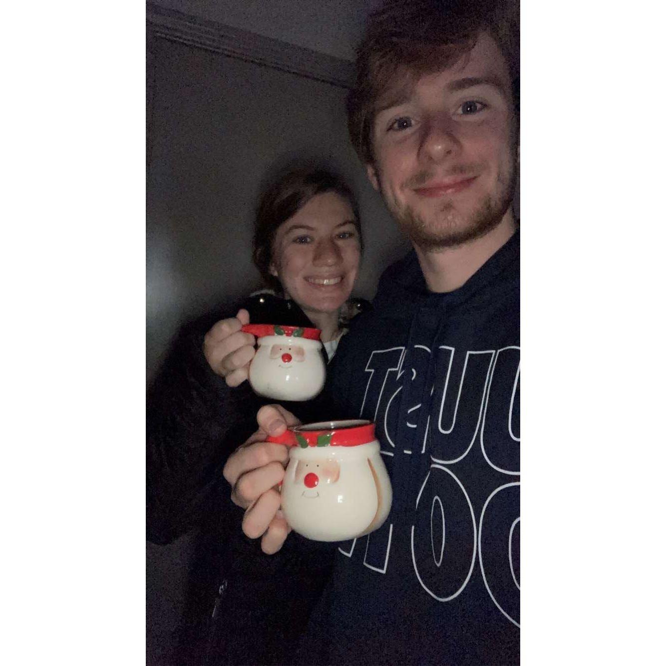 hot cocoa in santa cup