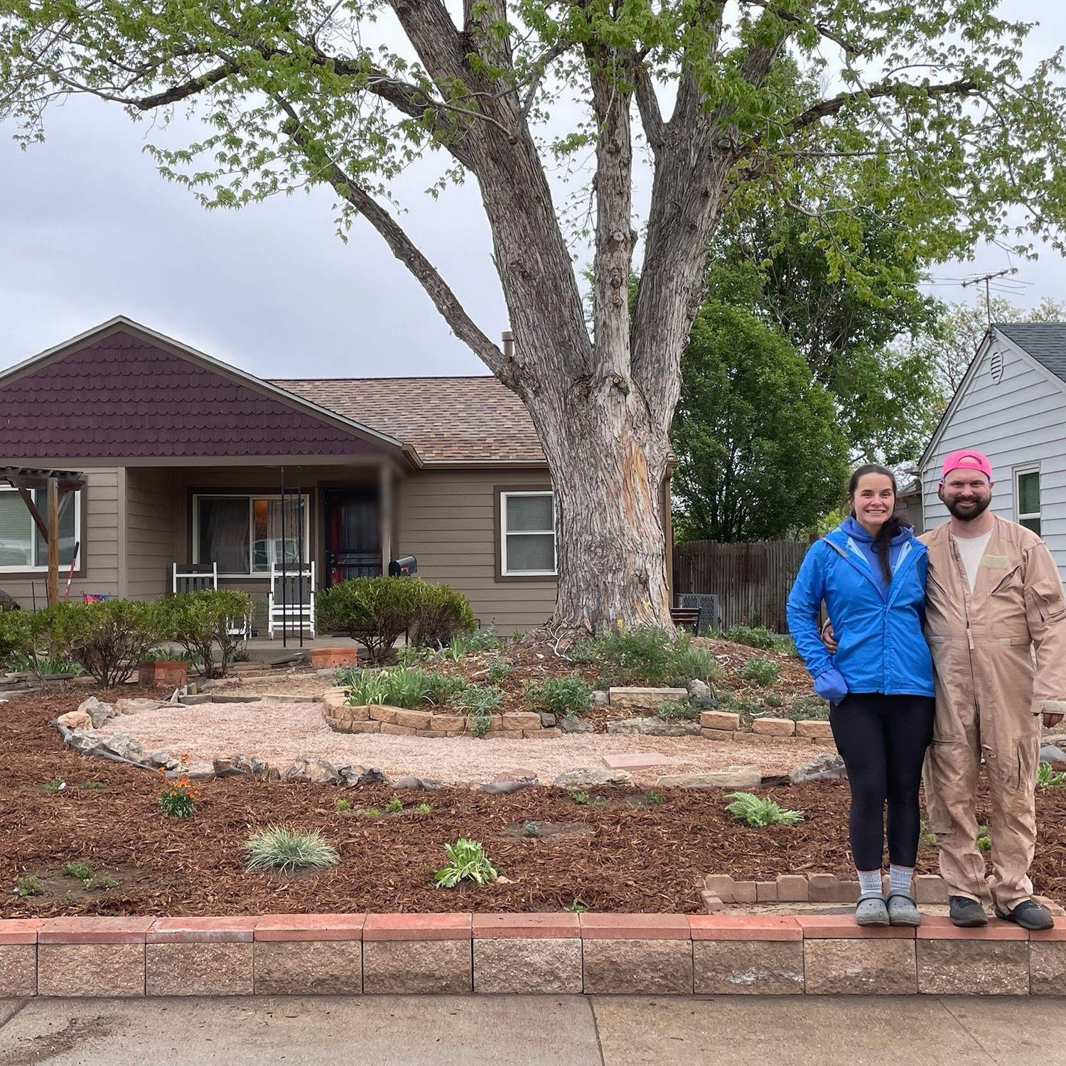 We just finished xeroscaping our front yard!